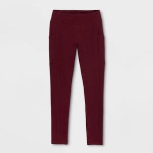Avia maroon workout leggings, small (4-6) has tie for around the waist